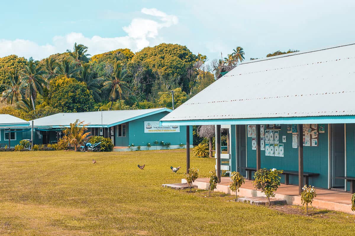 Aitutaki Day Tour From Rarotonga: Air Rarotonga Review 13 the local school in aitutaki