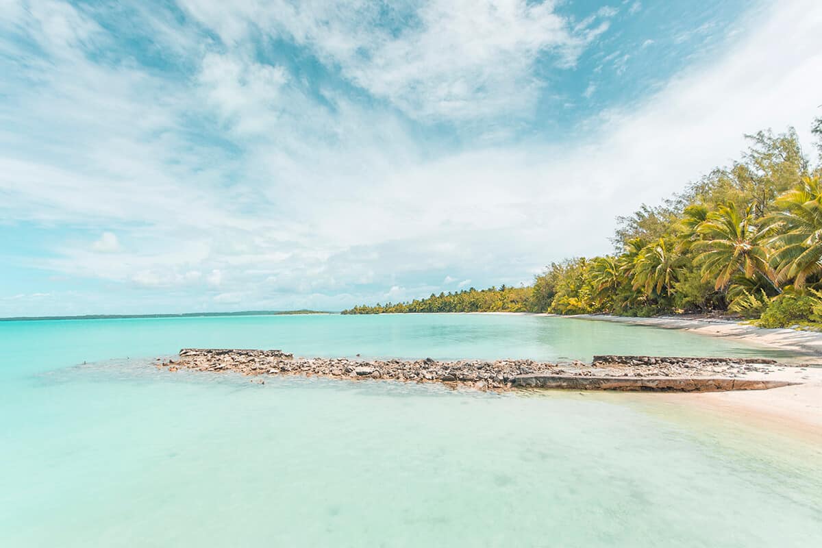 Aitutaki Day Tour From Rarotonga: Air Rarotonga Review 18 an old wharf sitting just above the waterline in aitutaki