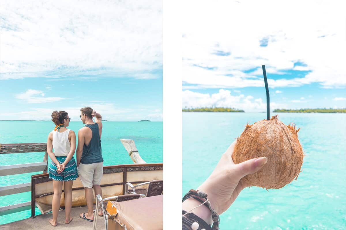 Aitutaki Day Tour From Rarotonga: Air Rarotonga Review 6 looking out to the incredible blue waters in aitutaki