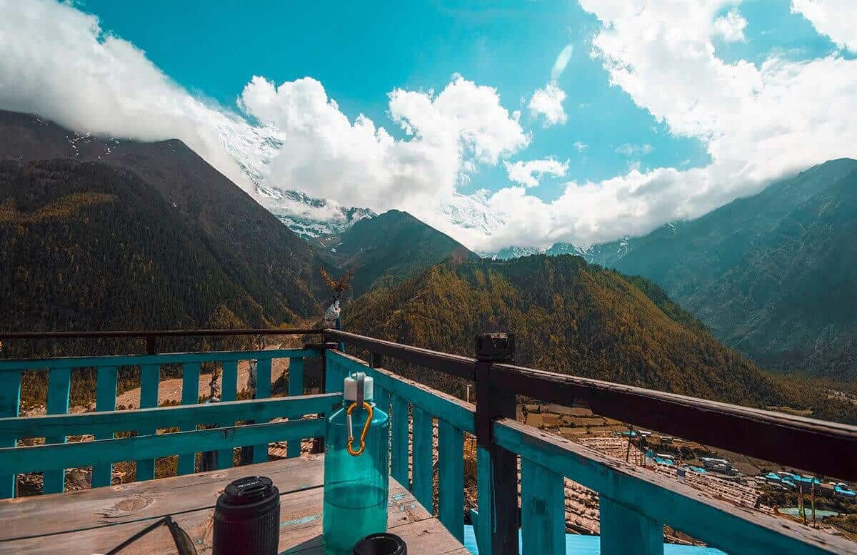 Annapurna Circuit Itinerary: All You Need To Know About The Best Trek In Nepal 4 view from teahouse in upper pisang to the mountains