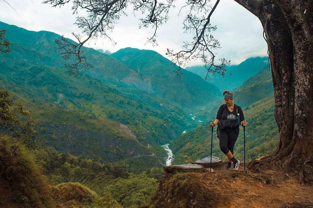 Annapurna Circuit Itinerary: All You Need To Know About The Best Trek In Nepal 8 the view from bahundanda into the valley which the annapurna circuit follows