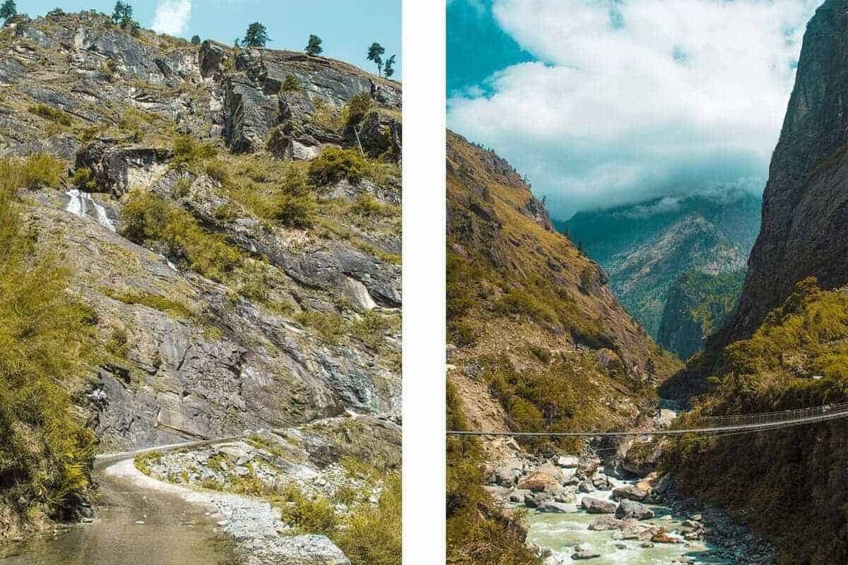 Annapurna Circuit Itinerary: All You Need To Know About The Best Trek In Nepal 12 swing bridges through the valley while walking from tal to timang