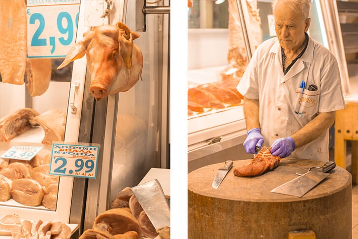 Discovering The Athens Food Scene With Athens Walking Tours 15 meat in the central market of athens