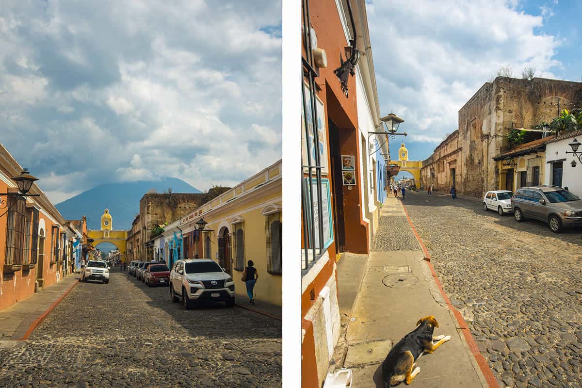 Backpacking Antigua In Guatemala On A Budget: Top Tips For Travelers 43 the view and quaint streets of antigua through the arch
