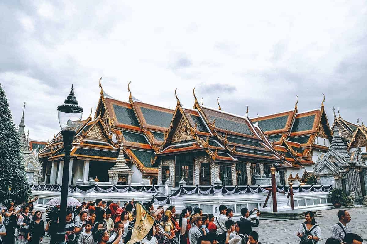 Backpacking Bangkok: All You Need To Know 14 crowds outside the grand palace bangkok