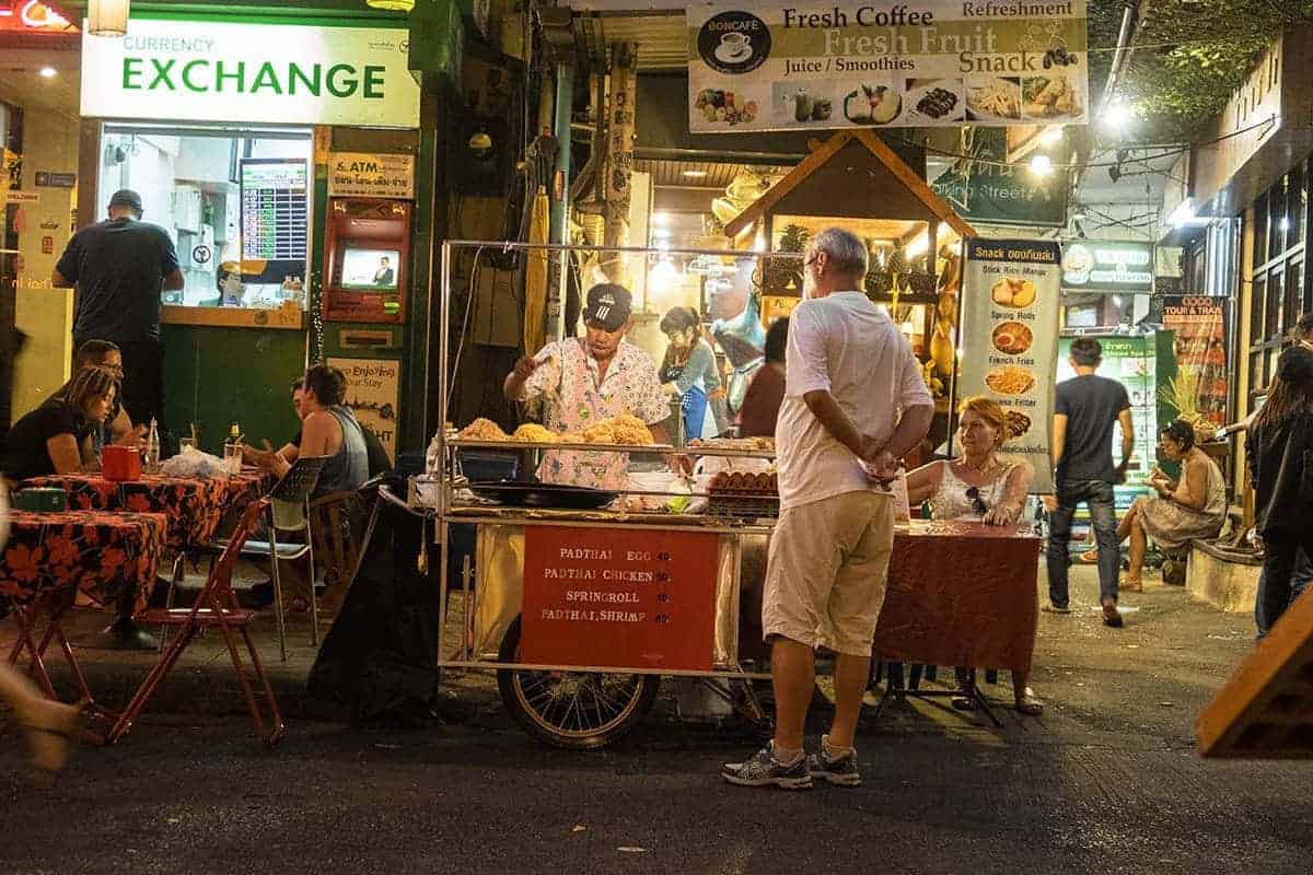 Backpacking Bangkok: All You Need To Know 5 a food stall on khao san road