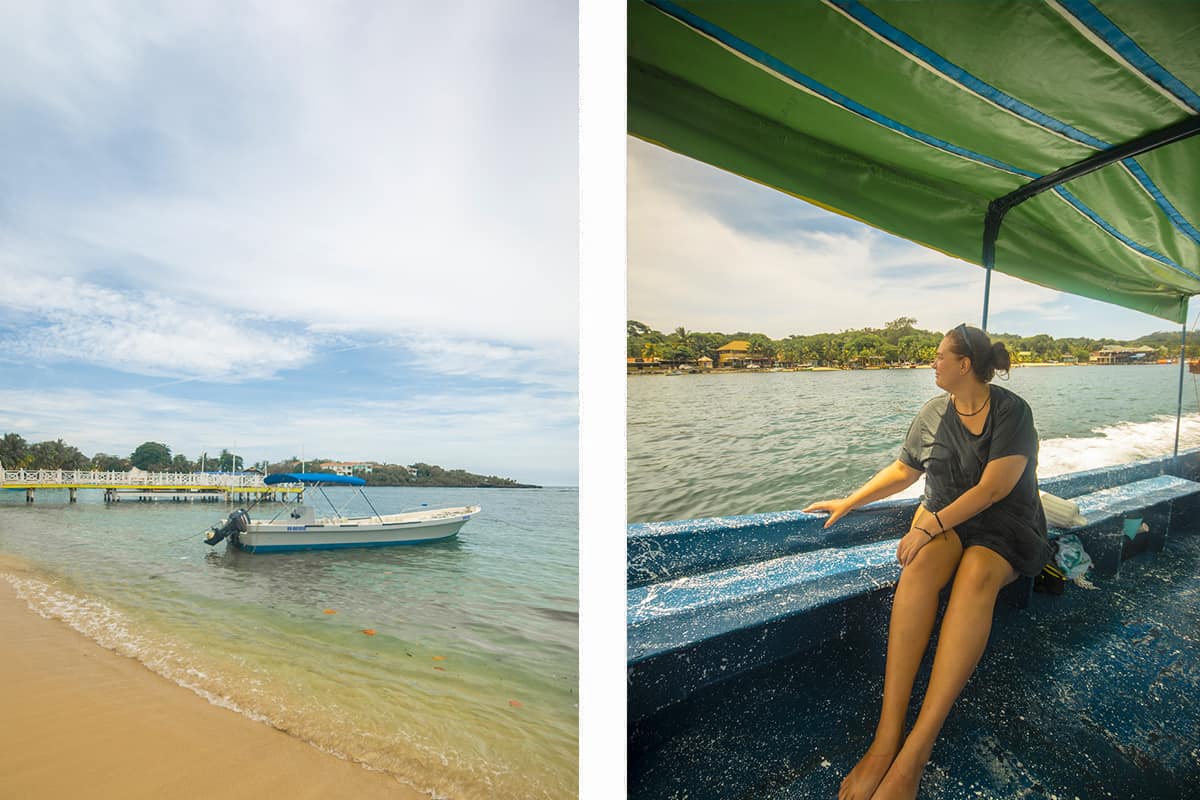 Backpacking Roatan & BEST Hostels In Roatan (2025) 19 going out on a snorkeling trip to the blue channel in roatan