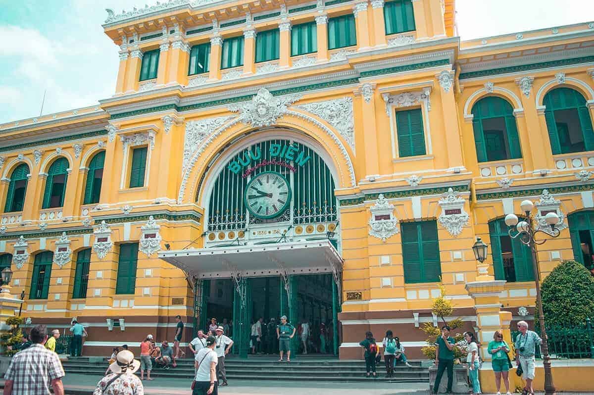 Backpacking Ho Chi Minh City (Saigon): My Top Travel Tips 5 outside of the post office buu dien in ho chi minh city
