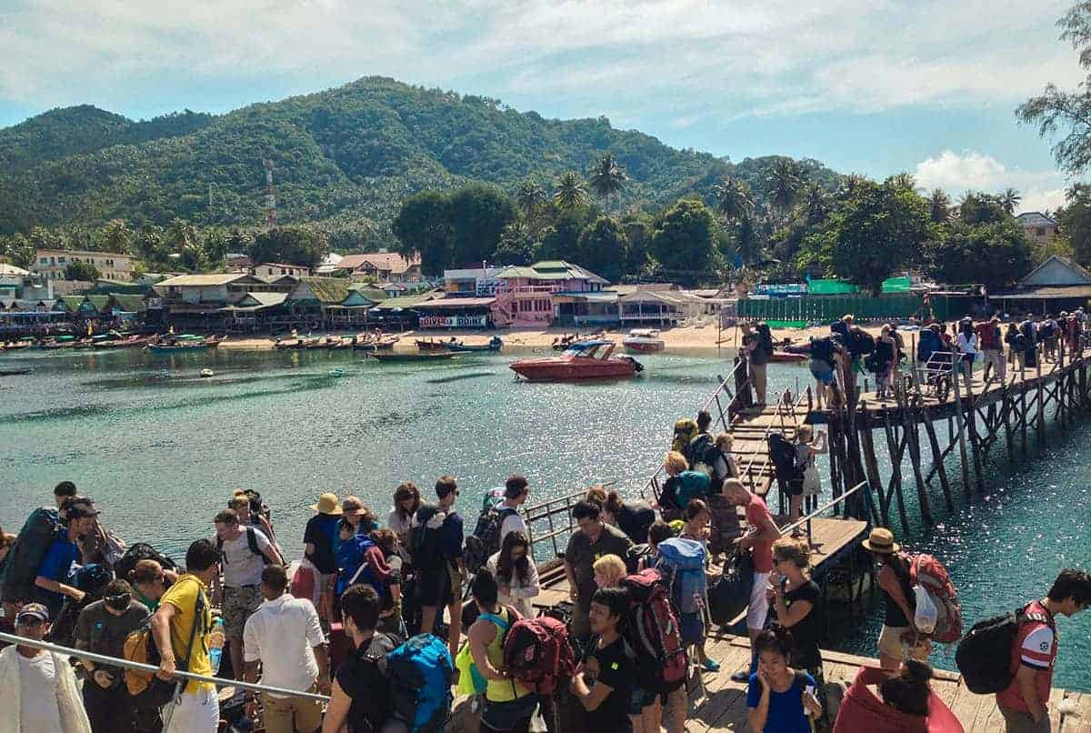 Bangkok To Koh Tao By Plane, Bus, Train Or Boat 4 the ferry pier in koh tao
