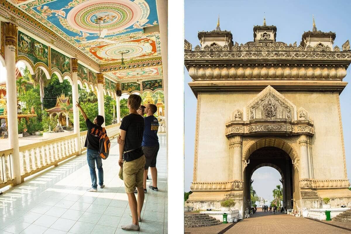First Time In Southeast Asia? Group Tour VS Solo Travel 7 learning about vientiane with tour guide stray asia