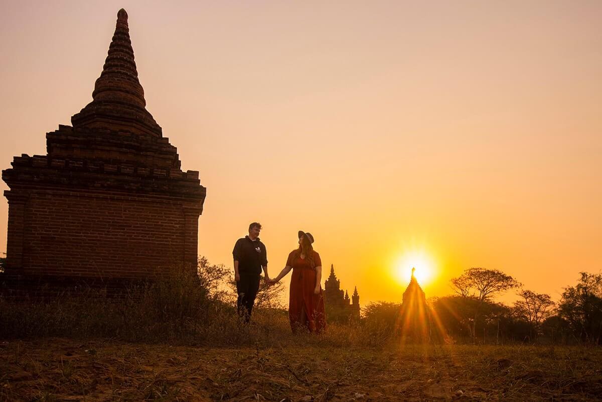 First Time In Southeast Asia? Group Tour VS Solo Travel 14 myanmar sunrise with temples first time in southeast asia