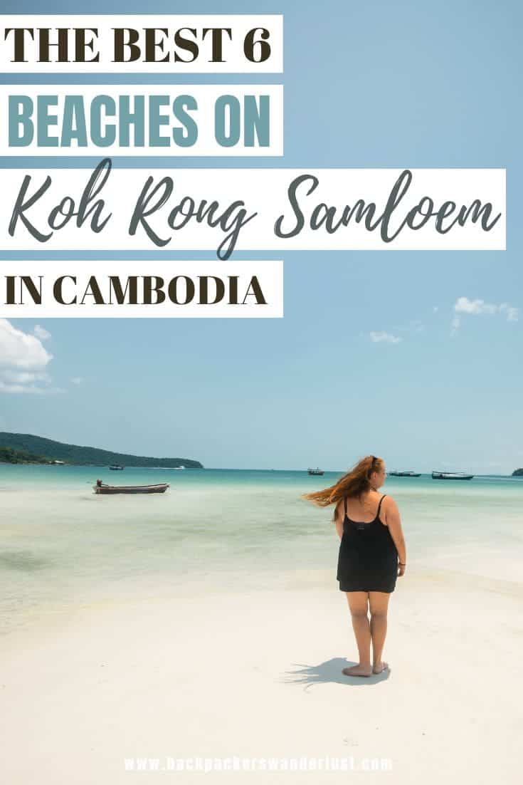 The 6 Best Beaches On Koh Rong Samloem 12 Welcome to the paradise spots of the Cambodian Coast. Get ready for the bluest of blue waters and white sandy shores with the best beaches on Koh Rong Samloem. This includes how to get there, what to expect, where to stay, and more, with this guide, you'll be sorted!