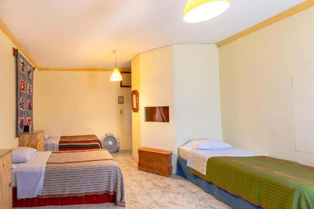 Best Hostels In Antigua, Guatemala: Best Stays In 2025 41 single beds instead of bunk beds in the dorm room at yellow house hostel in antigua