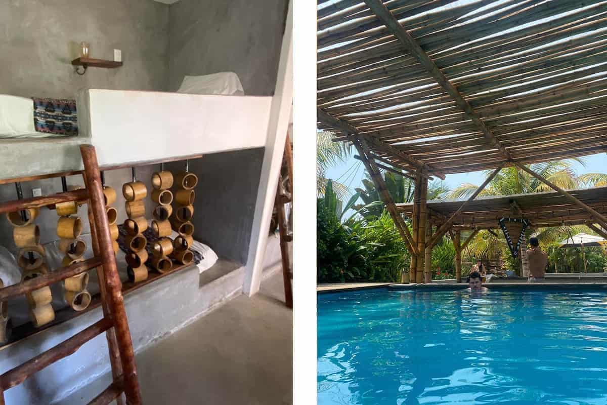 Best Hostels In El Paredon: 8 Hostels For The Perfect Stay 2025 14 the air conditioned dorm room at mellow hostel // chilling in the shade at the pool