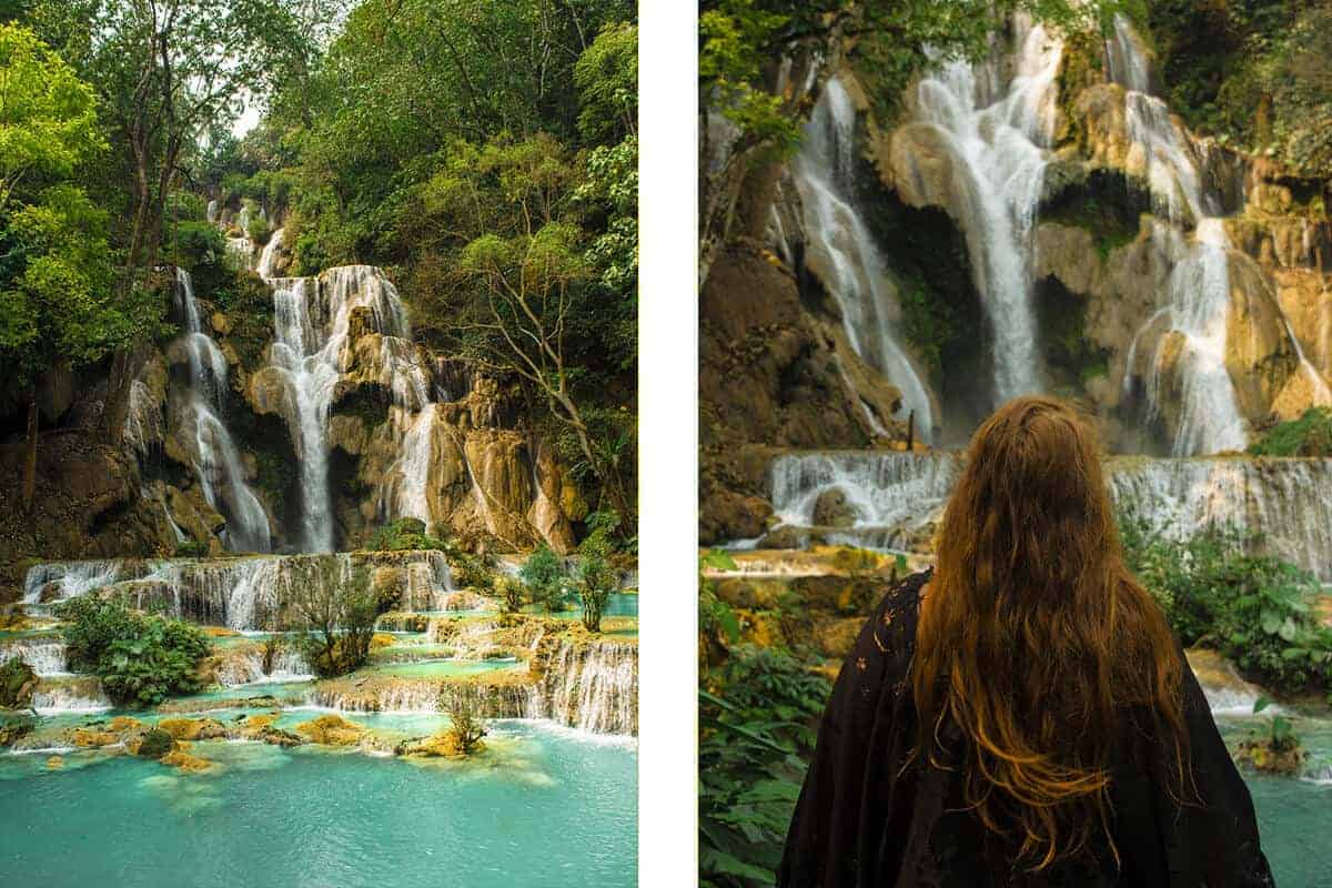 7 BEST Waterfalls In Laos You NEED To Explore 5 blue waters at kuang si falls waterfall