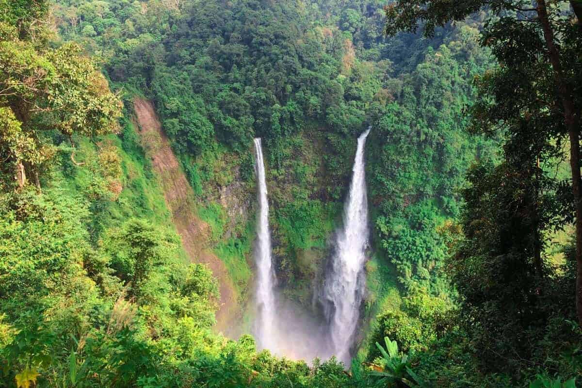 7 BEST Waterfalls In Laos You NEED To Explore 8 double waterfall of tad fane pakse