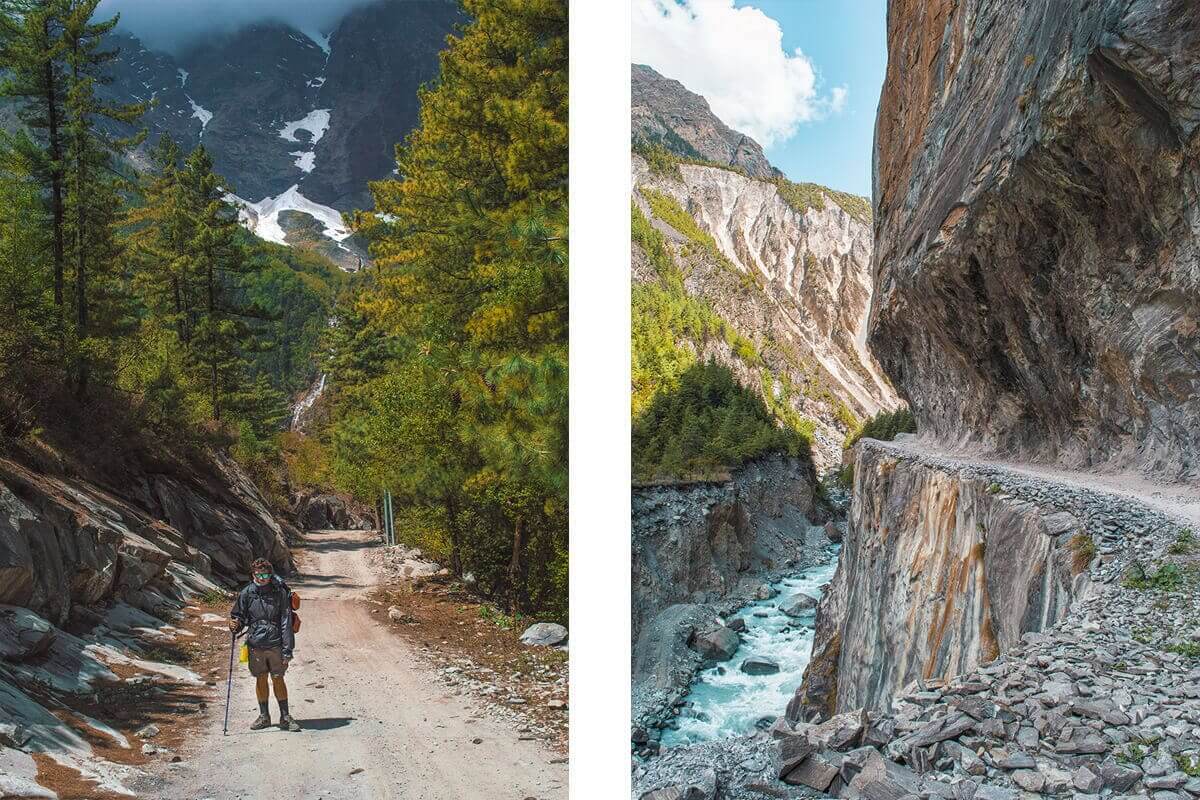 Day 5: Chame To Upper Pisang On The Annapurna Circuit 11 trail chame to upper pisang annapurna circuit