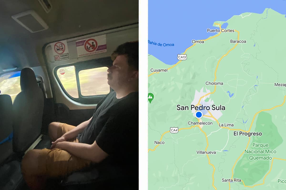 Copan Ruinas To La Ceiba: All Transport Explained 2025 14 sleeping in the shuttle // a quick stop in san pedro sula while traveling from copan ruinas to la ceiba