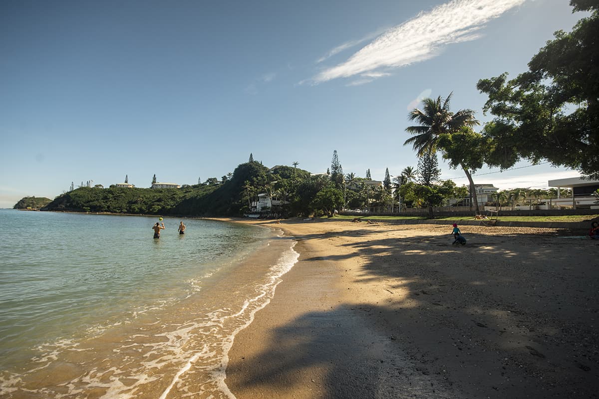 playing in the shallow waters of baie des citrons