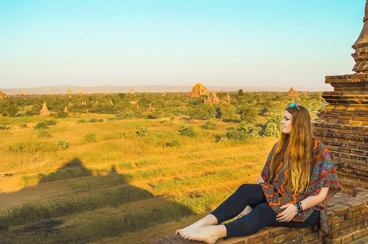 tasha amy looking at the views over bagan