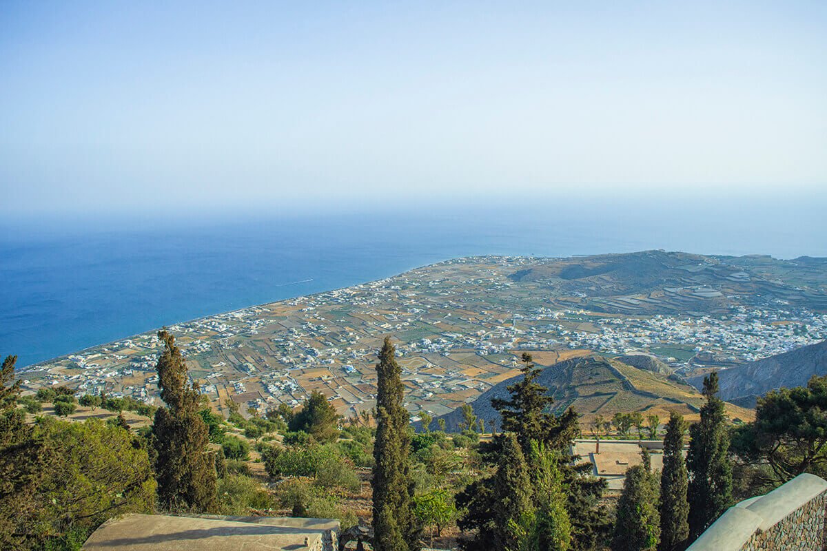 Sightseeing Santorini- Exploring In A Private Taxi With Santorini Best Tours 13 view from monastery sightseeing santorini