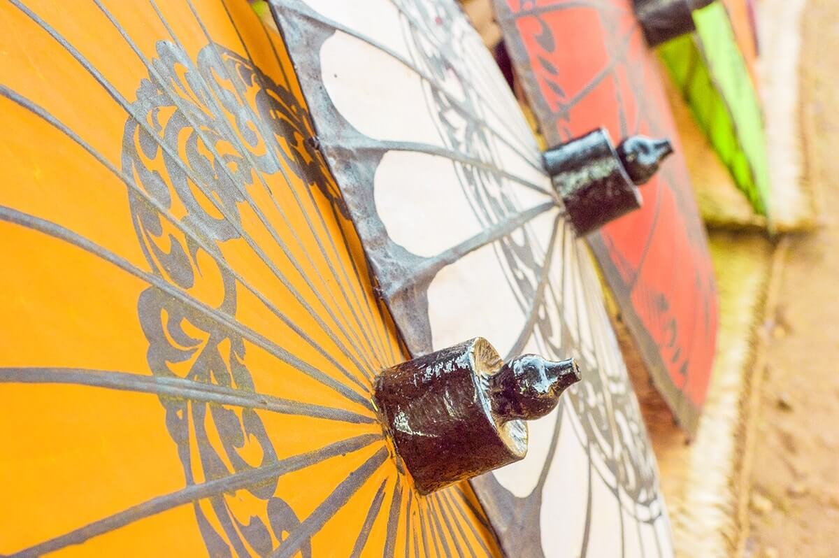 2 Days In Bagan Itinerary As A Solo Female Traveler 16 umbrellas for sale in the travel guide to bagan