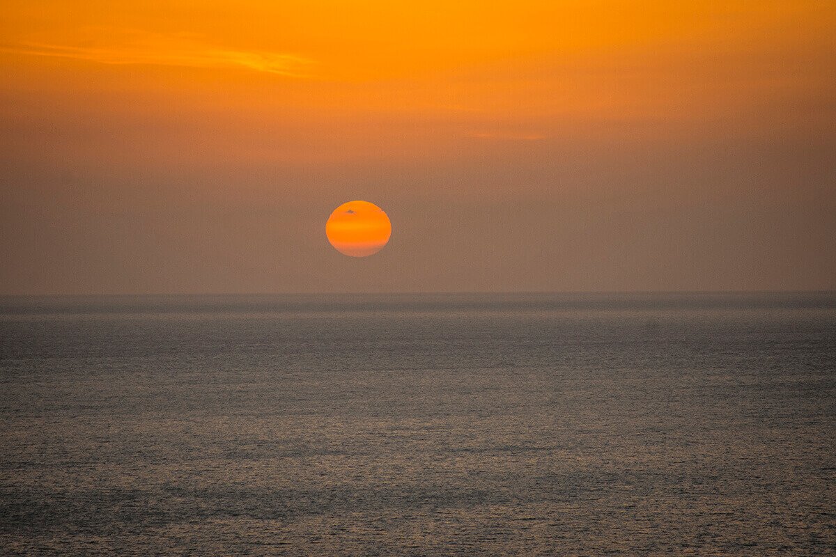 Sightseeing Santorini- Exploring In A Private Taxi With Santorini Best Tours 23 sunset from lighthouse sightseeing santorini