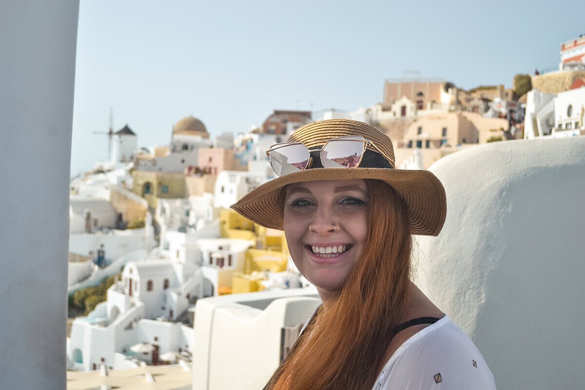 Sightseeing Santorini- Exploring In A Private Taxi With Santorini Best Tours 6 tasha amy in oia sightseeing santorini