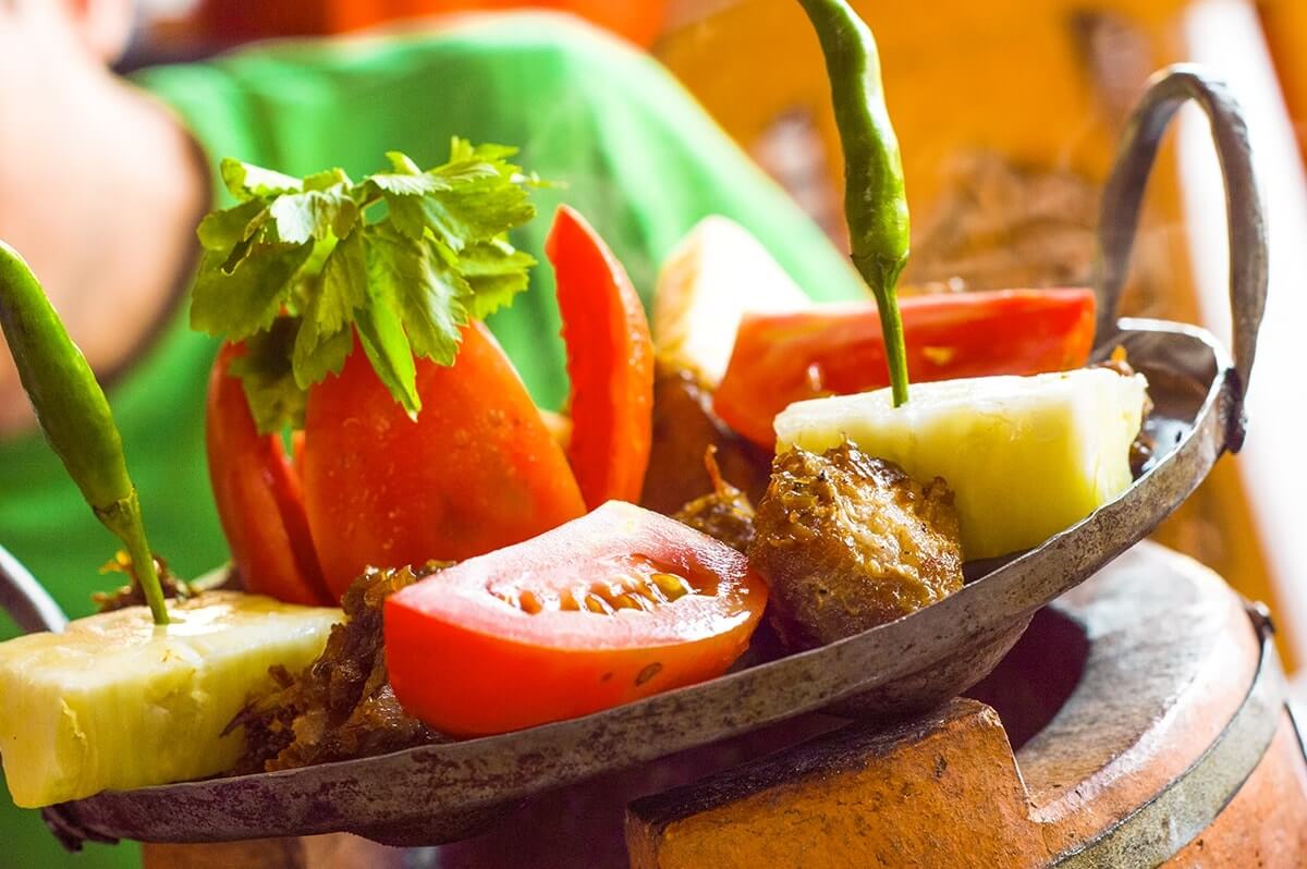 How To Explore The Temples In Bagan, Myanmar 16 grilled vegetables and chicken in bagan