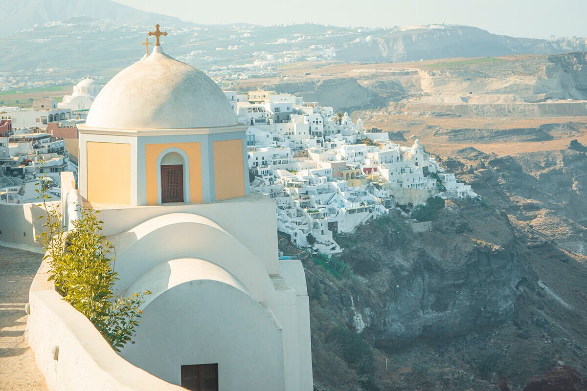 Hike From Fira To Oia In Santorini: Is It Worth It? 12 yellow church in santorini views