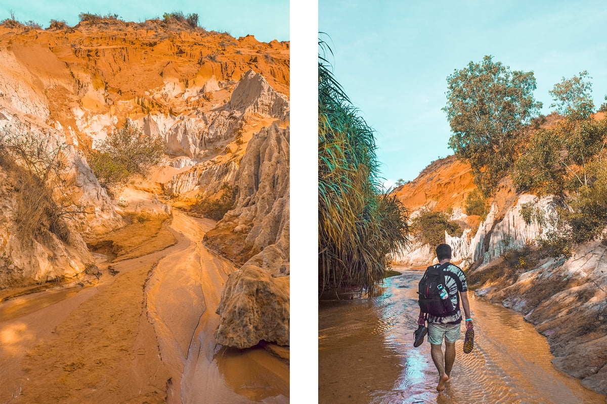 Best Things To Do In Mui Ne, Vietnam 8 guy walking along fairy stream in mui ne