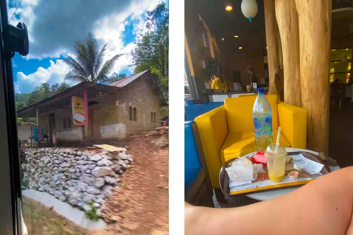 Flores To Semuc Champey: How To Make The 10 Hour Journey 32 traveling towards coban from flores // having the Mcdonalds lunch that got me super sick