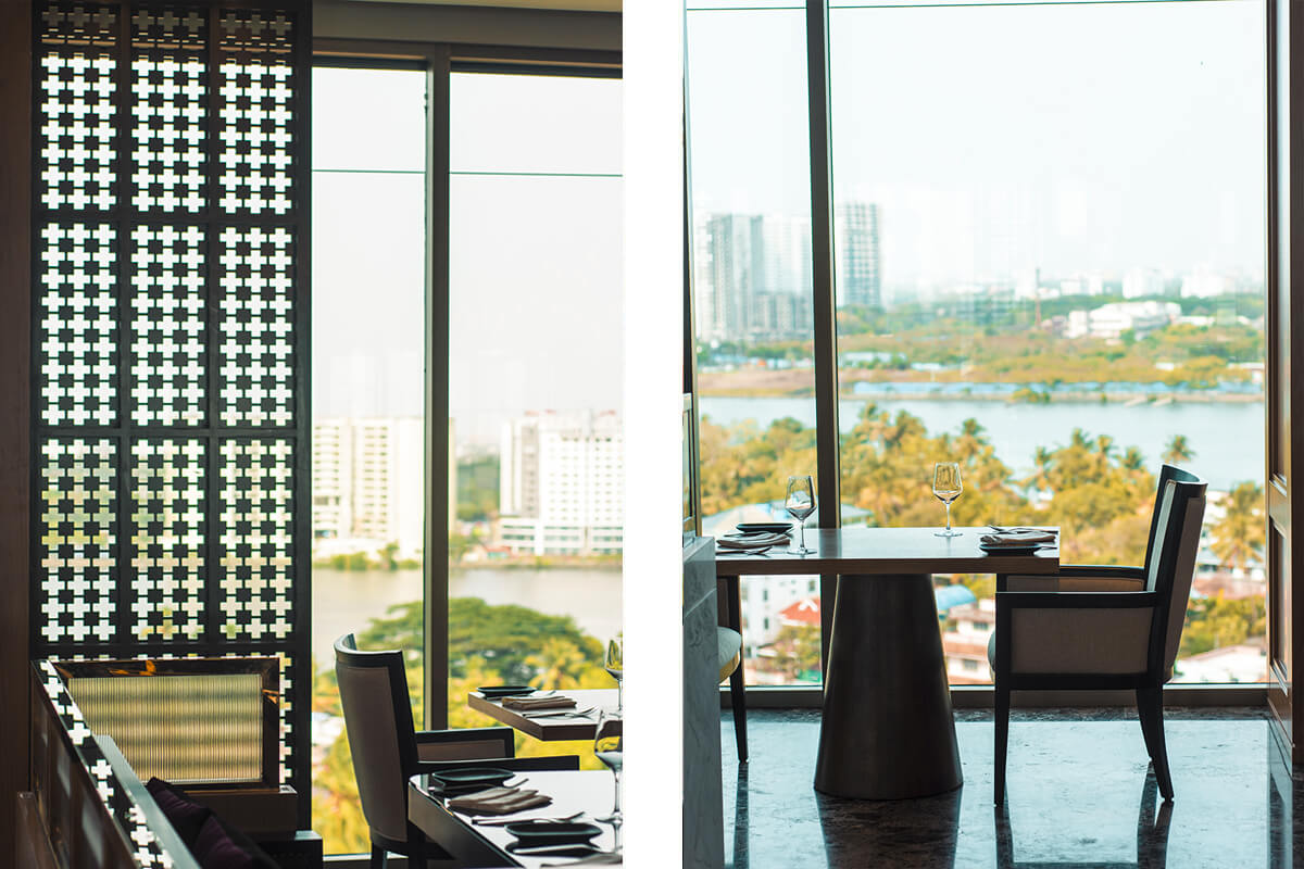 views from the colony clubhouse in the grand hyatt kochi bolgatty