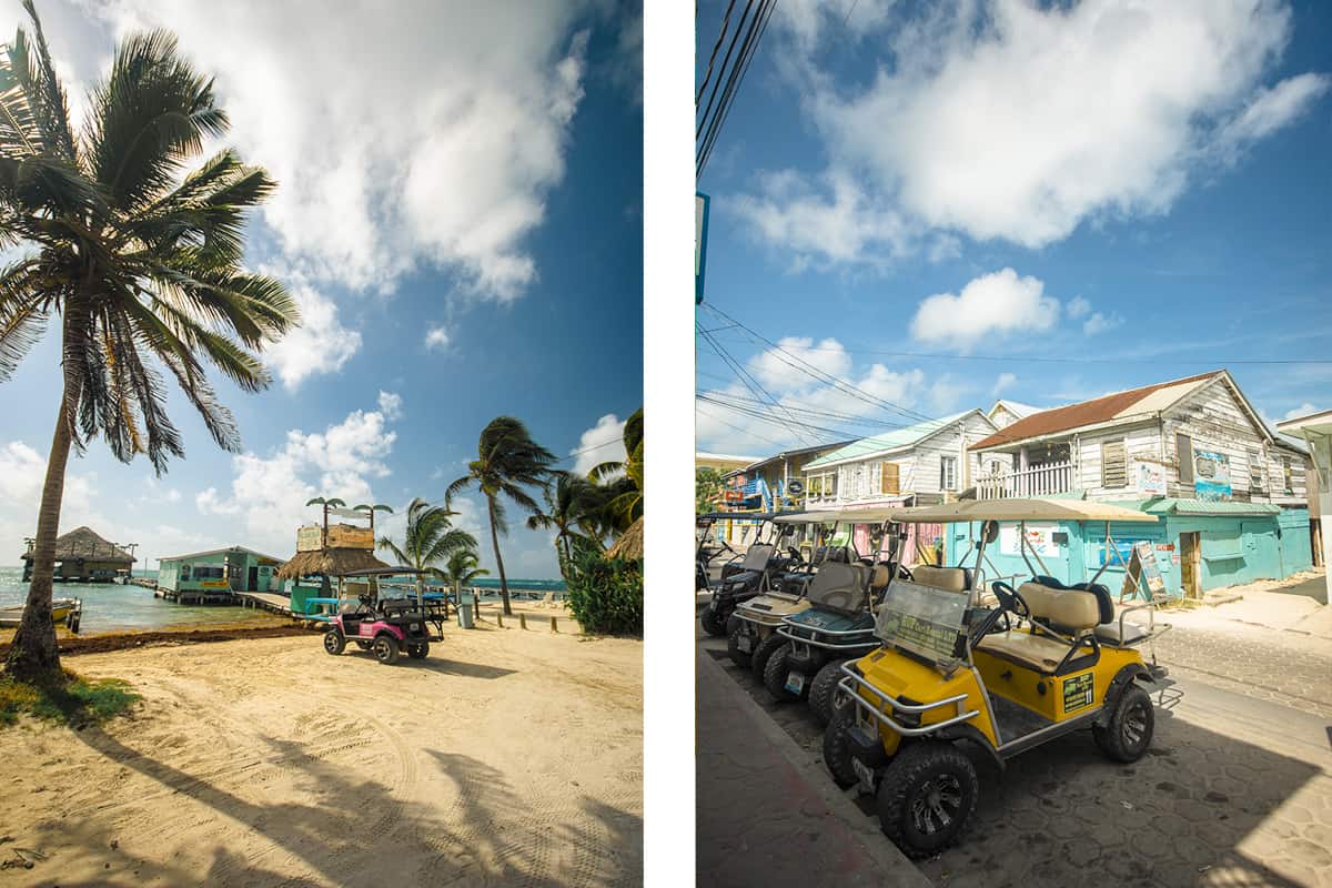BEST Hostels In Ambergris Caye & Backpacking San Pedro 13 everywhere around san pedro you will find plenty of golf carts as this is the main way to get around