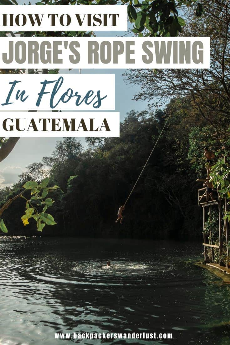 Jorge's Rope Swing In Flores: Backpackers Paradise 24 If you are looking for something to do while in Flores then definitely check out Jorge's Rope Swing! This is the perfect hangout spot for adventurous travelers. I will let you know how to get here, costs, opening hours, and more!