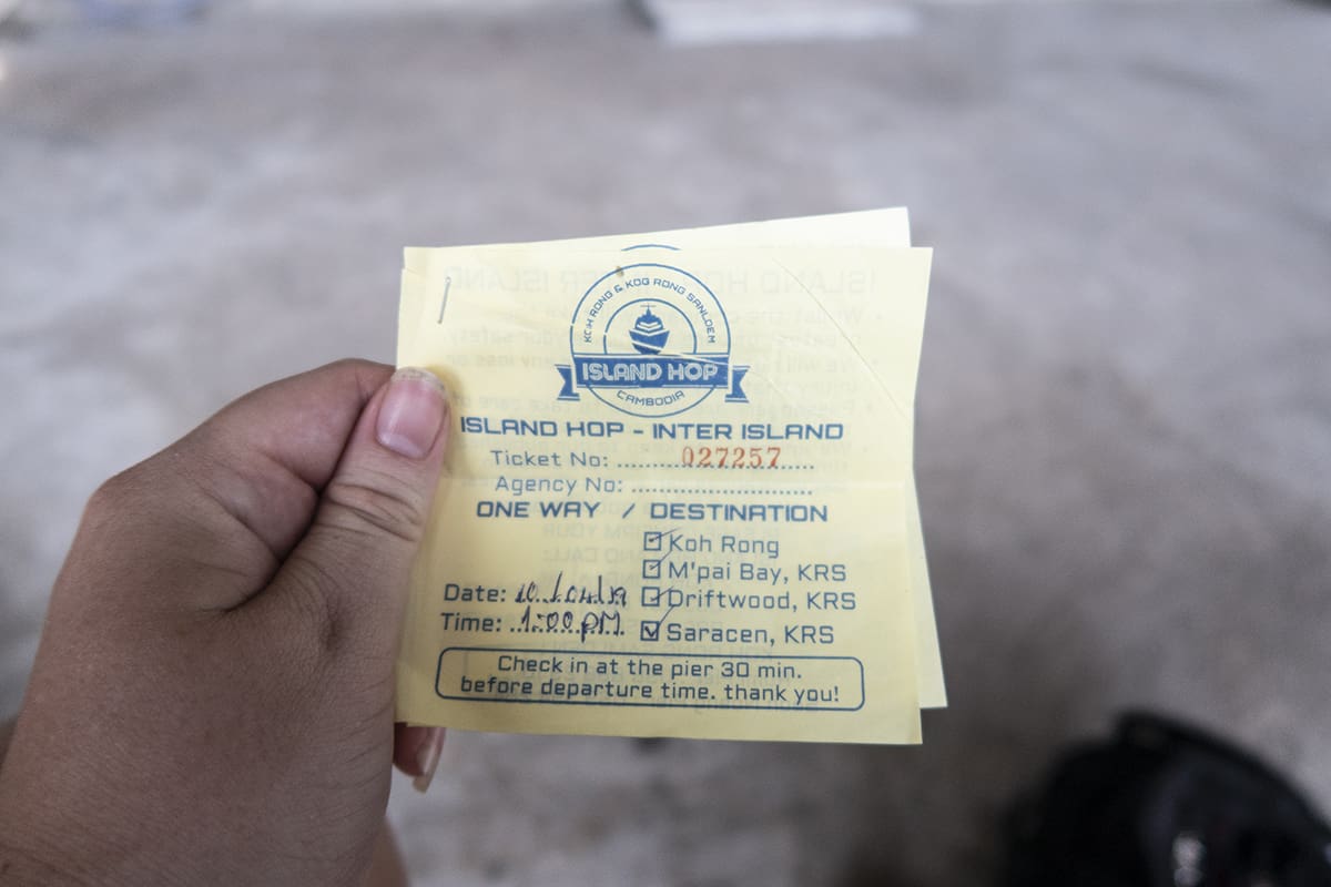 Koh Rong To Koh Rong Samloem: The Best & Easiest Ways To Travel (2025) 7 our island hop boat ticket from koh rong to koh rong samloem