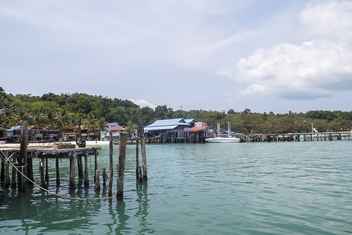 Koh Rong To Koh Rong Samloem: The Best & Easiest Ways To Travel (2025) 6 at the pier in koh toch village waiting for our boat