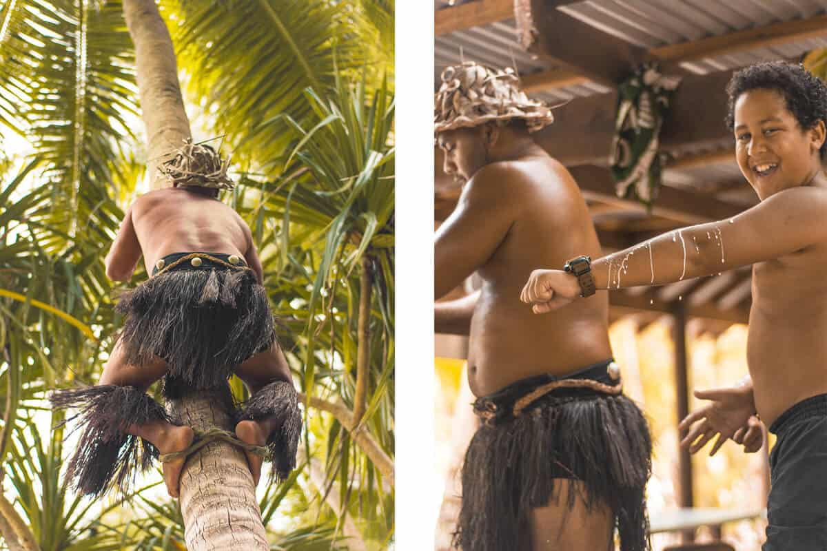 Lagoon Cruise In Rarotonga: Koka Lagoon Cruises Review 13 demonstration by the crew at koka lagoon cruises