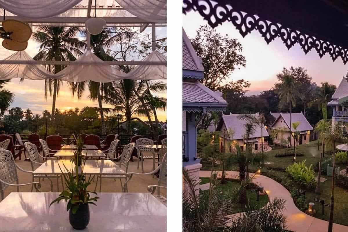 Where To Stay In Luang Prabang: Best Hotels In Luang Prabang 9 le bel air hotel at sunset in luang prabang