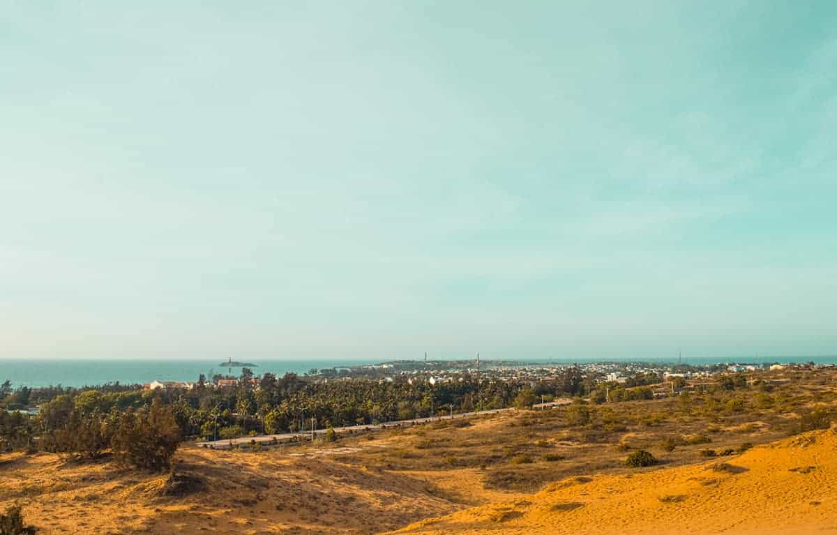 Nha Trang To Mui Ne: Travel By Bus, Train Or Private Transfer 6 the main road into mui ne from nha trang from the top of the sand dunes