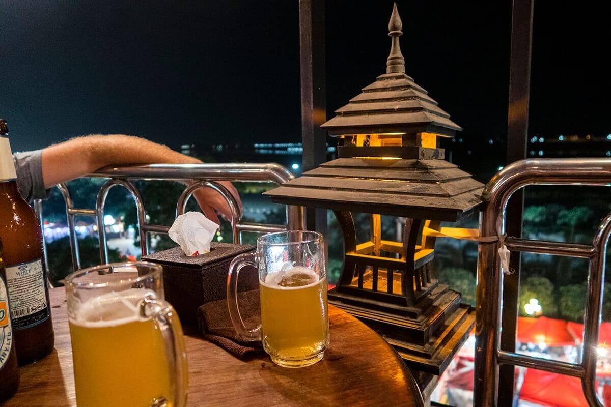 One Day In Vientiane: The Best 24 Hours In Vientiane Itinerary 8 skybar view in vientiane