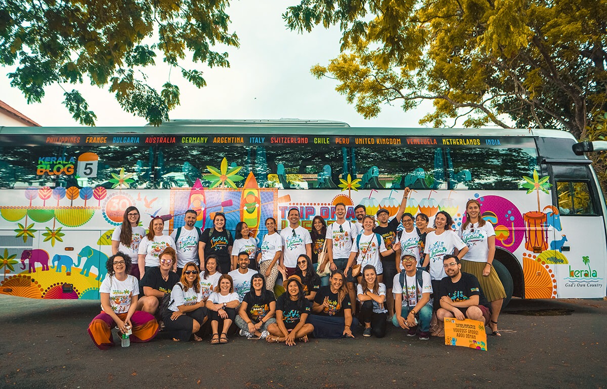 Travel Bloggers Who Fell In Love With Kerala, India 4 Kerala Blog Express Group Photo