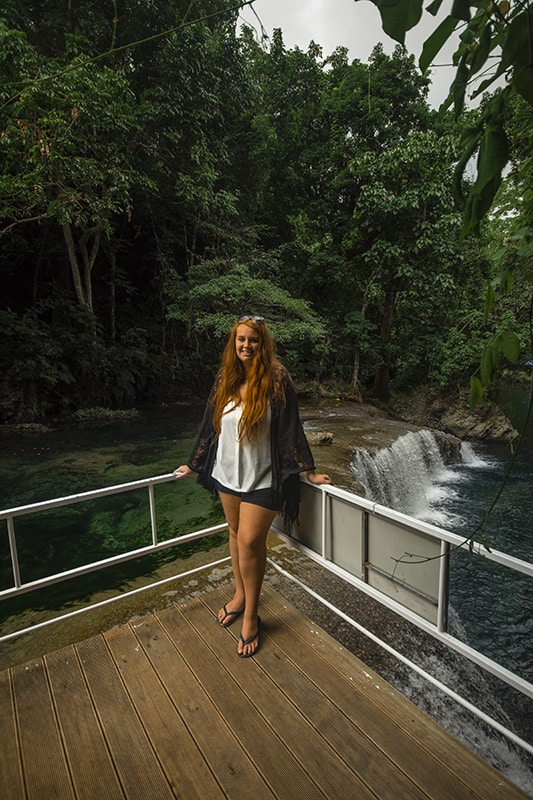 Rarru Cascades In Port Vila: BEST Tips For Visiting 2025 14 tasha amy hanging out on the viewing platform over rarru cascades