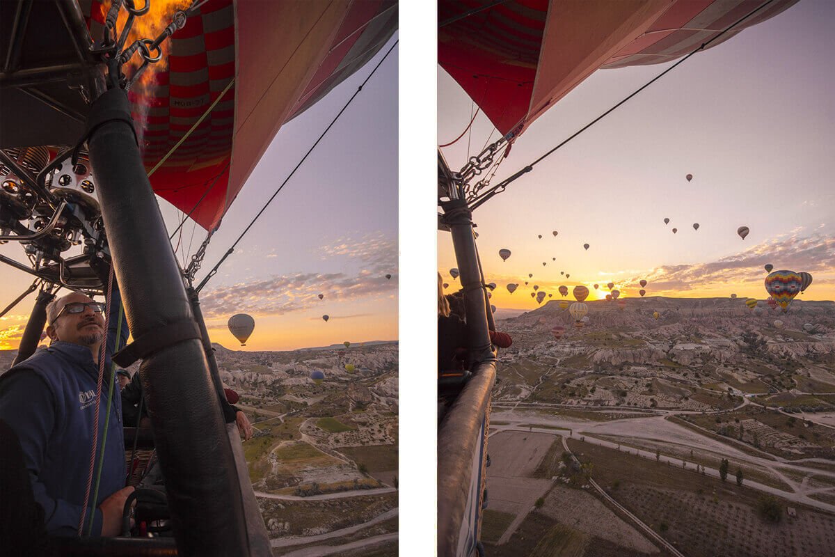 Hot Air Ballooning Cappadocia With Royal Balloons 20 basket in sky royal balloons cappadocia