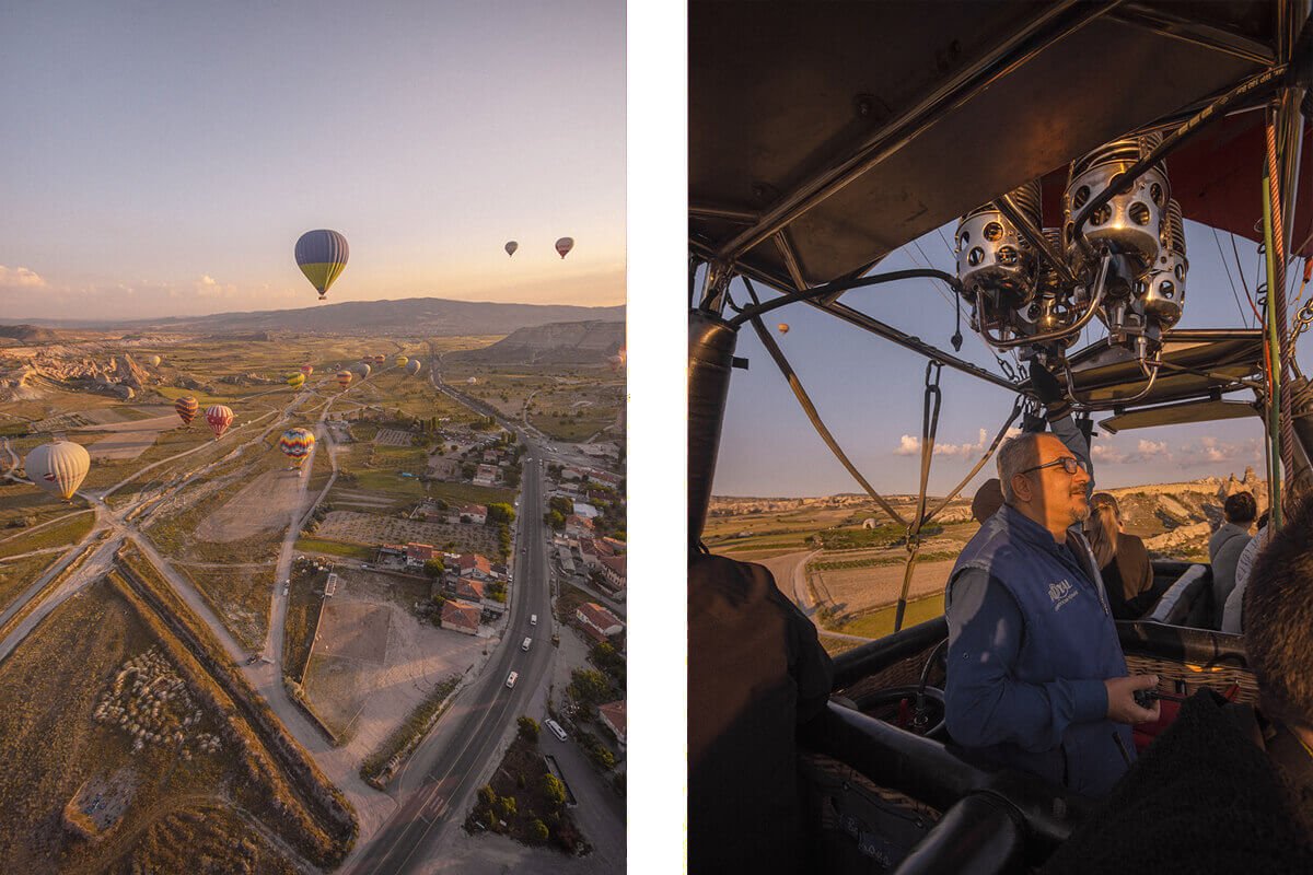 Hot Air Ballooning Cappadocia With Royal Balloons 26 pilot in basket hot air ballooning cappadocia
