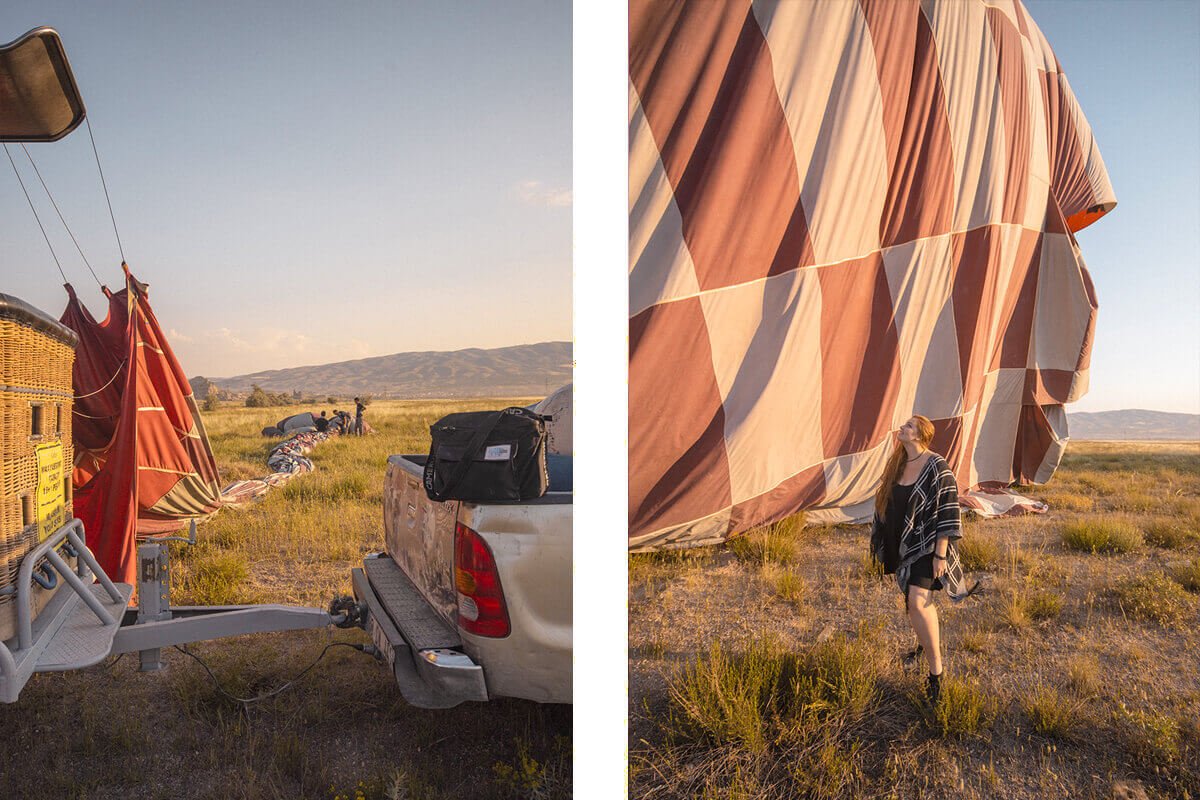 Hot Air Ballooning Cappadocia With Royal Balloons 27 deflating balloon hot air ballooning cappadocia