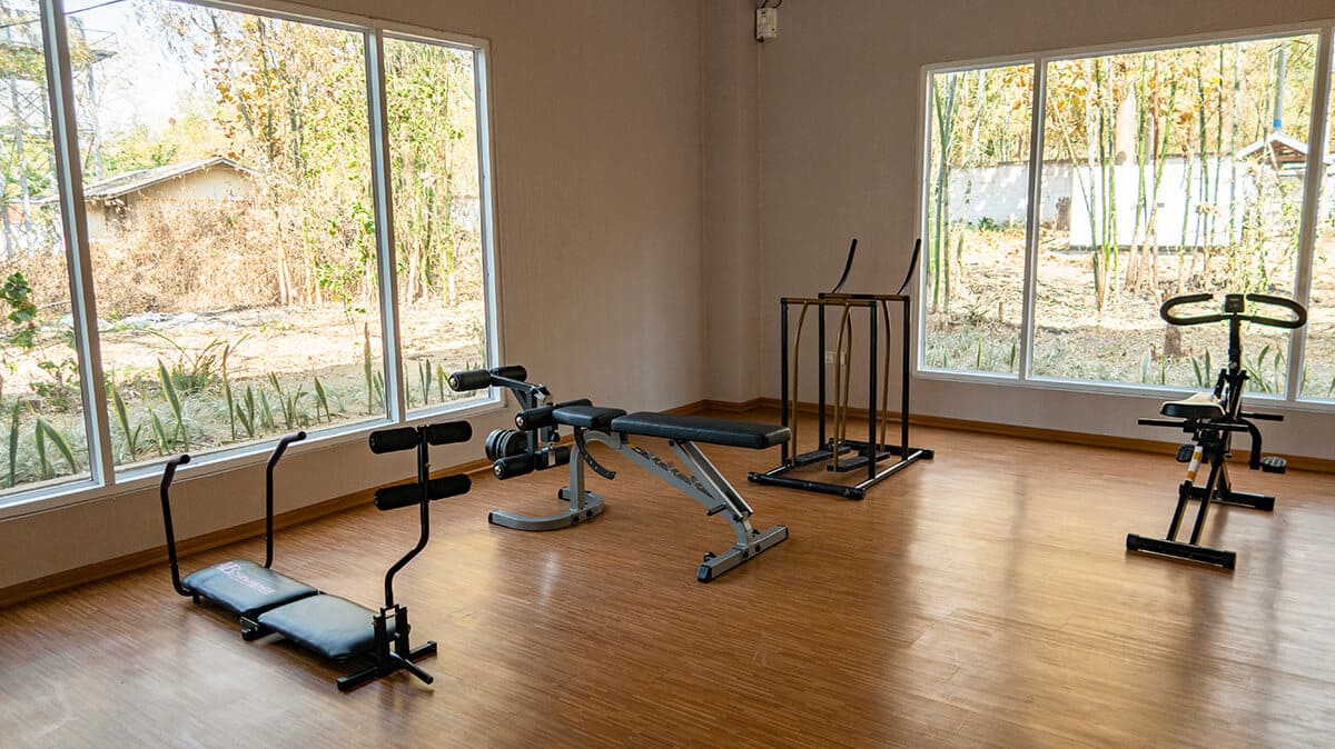 Serenity Inle Resort: The Best Stay In Inle Lake 10 gym machines in back building of the resort