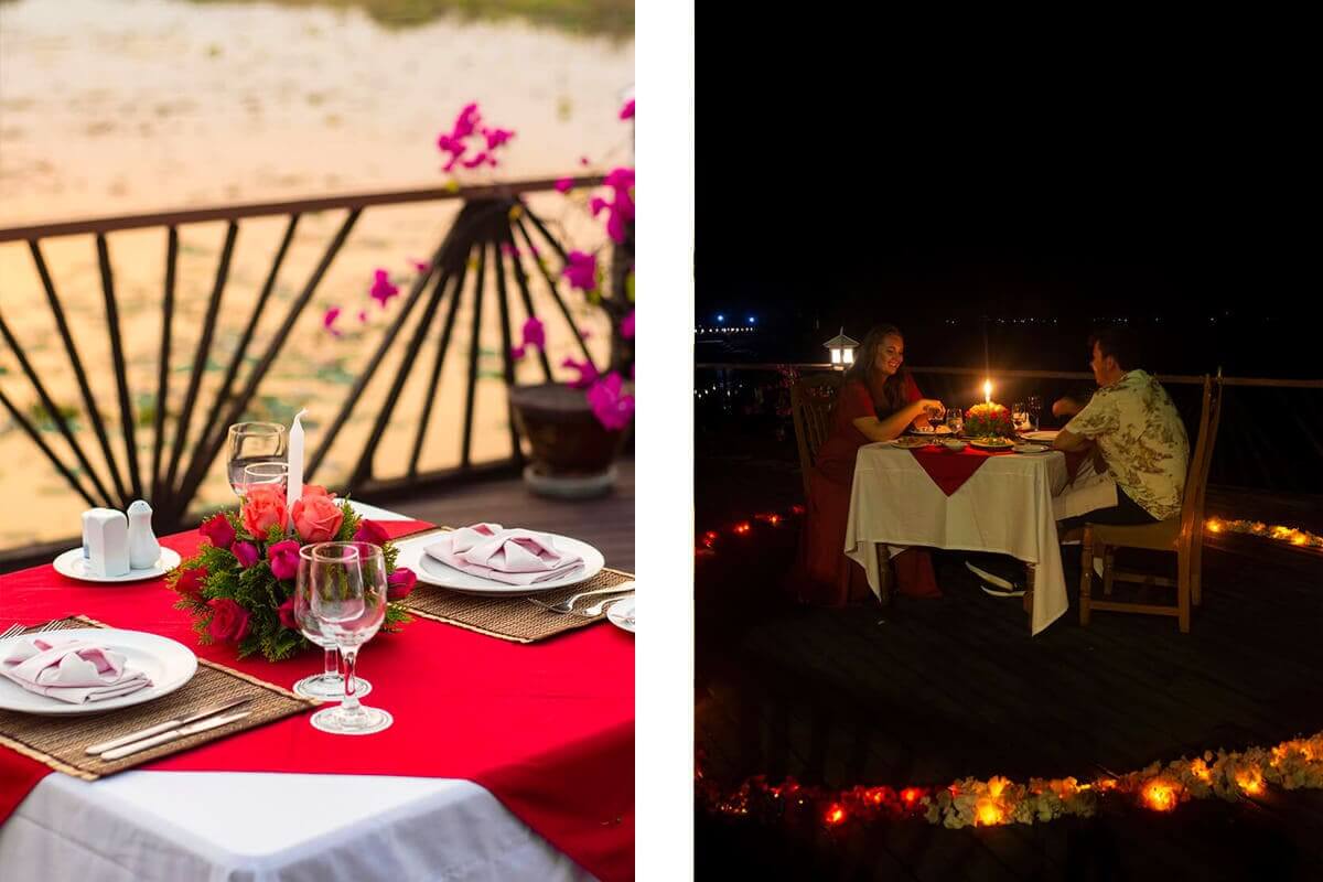 Serenity Inle Resort: The Best Stay In Inle Lake 11 candlelight dinner on deck by inle lake