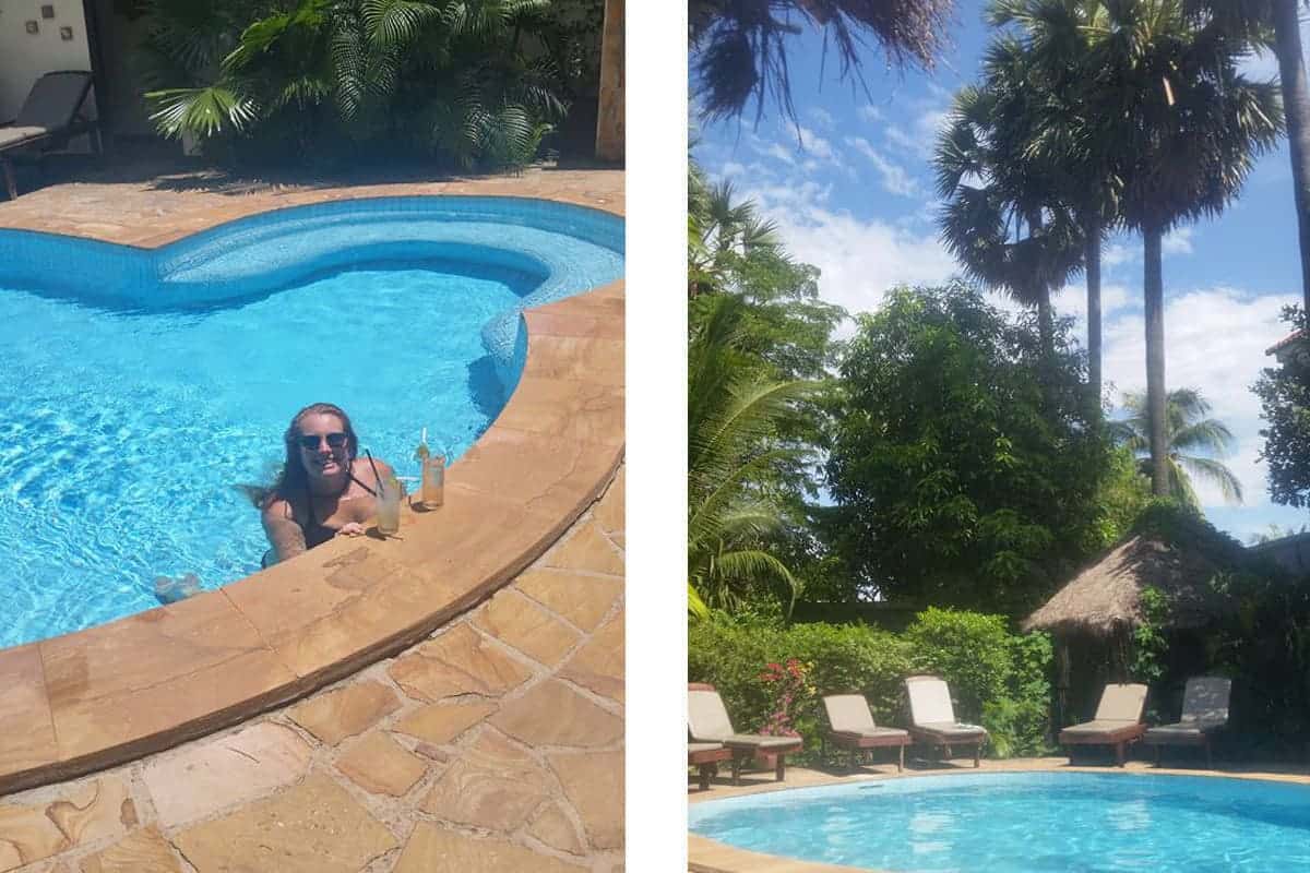 4 Days In Siem Reap: The Best Siem Reap Itinerary 12 visiting a nearby restaurant with a pool for a break from the sun