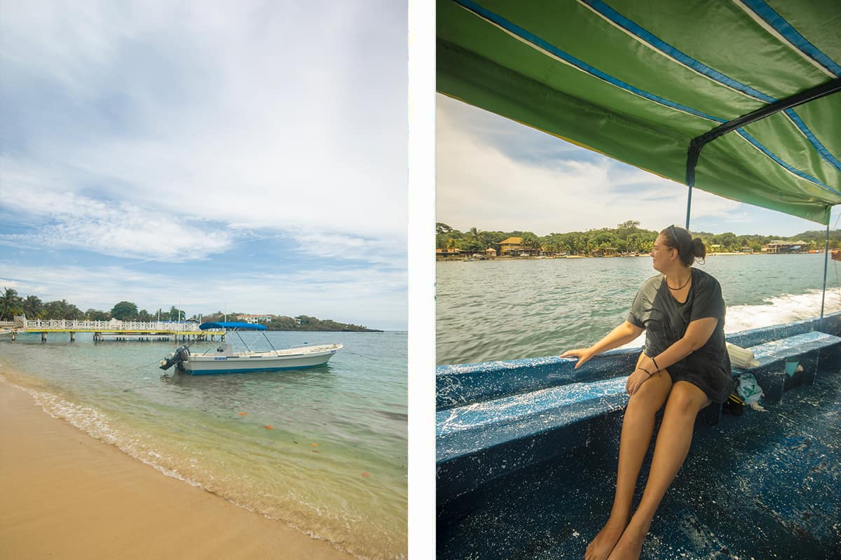 Snorkel The Blue Channel In Roatan: The Best Spot For Snorkeling 16 taking a boat out to the blue channel in roatan from half moon bay